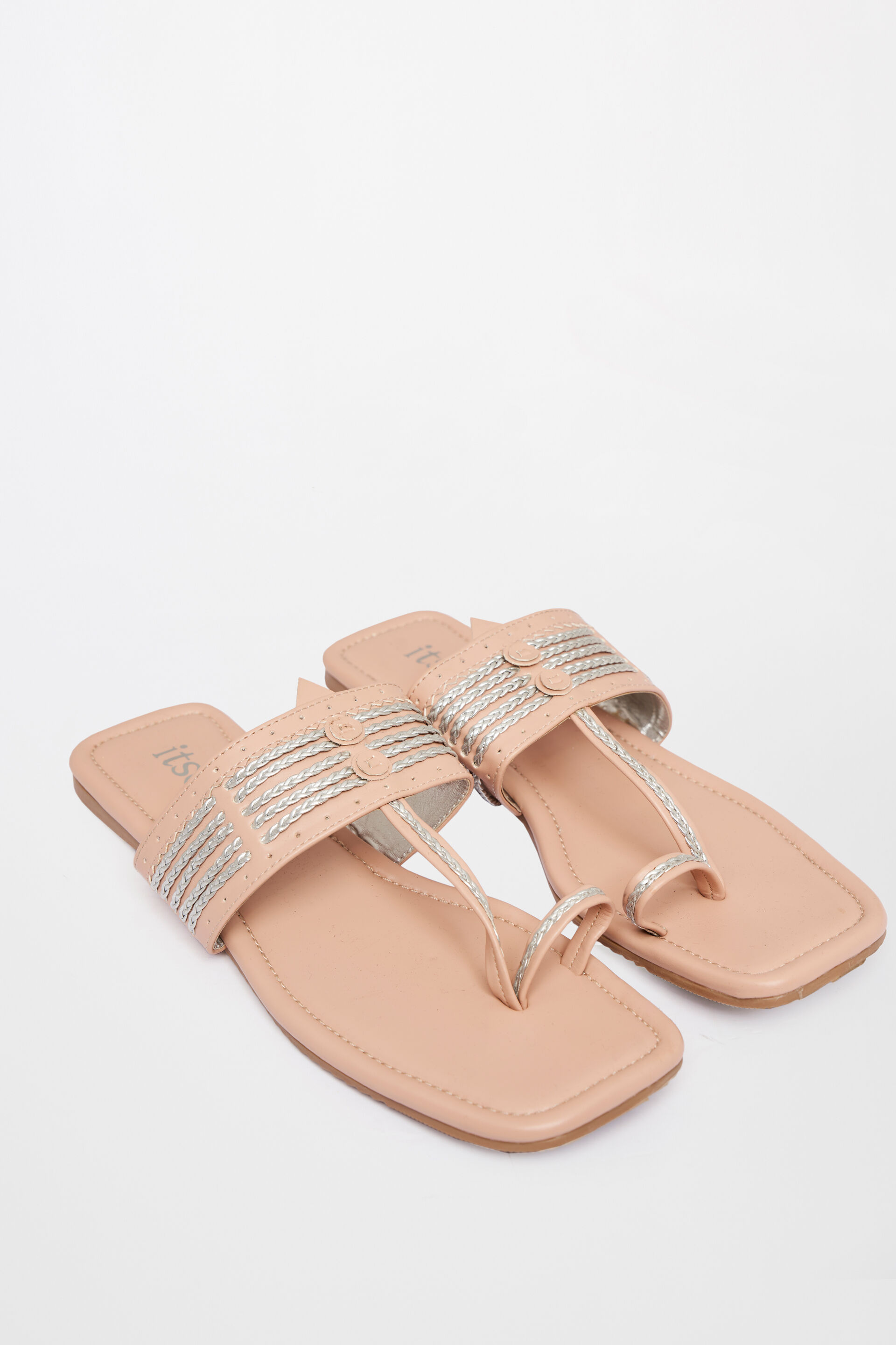 Buy Pink Kolhapuri Flats Online at Best Price at Global Desi FW22ITCCFW02PNK